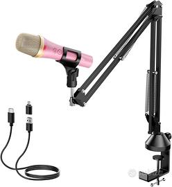 Microfono USB cardioide TONOR braccio RGB NUOVO ro