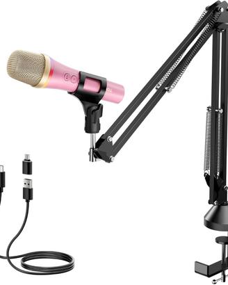 Microfono USB cardioide TONOR braccio RGB NUOVO ro