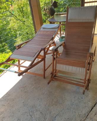 sedie sdraio in legno