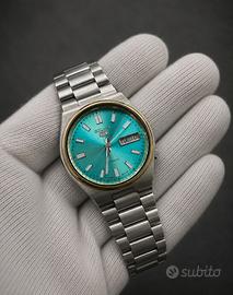 Vintage Seiko 5 Sport Turchese Dial 7009 Day Date
