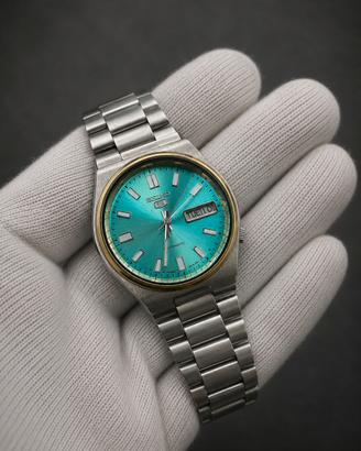 Vintage Seiko 5 Sport Turchese Dial 7009 Day Date