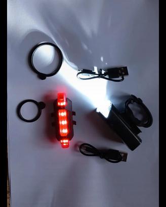 luci bici anteriori e posteriori nuovi funzionanti