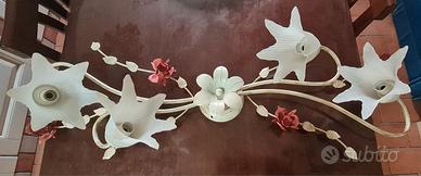 lampada da soffitto applique a 4 luci 