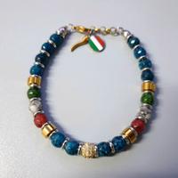 bracciale in pietre e acciaio Sport 