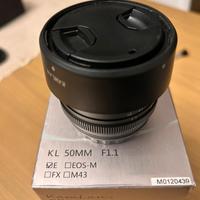 Obiettivo 50mm f1.1 per sony