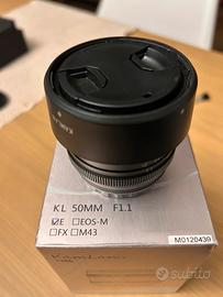 Obiettivo 50mm f1.1 per sony