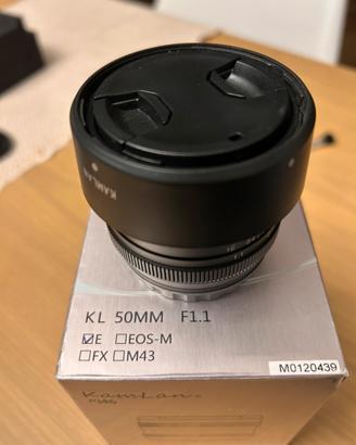 Obiettivo 50mm f1.1 per sony