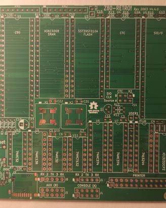 Z80 RETRO! SBC CIRCUITO STAMPATO 4 STRATI