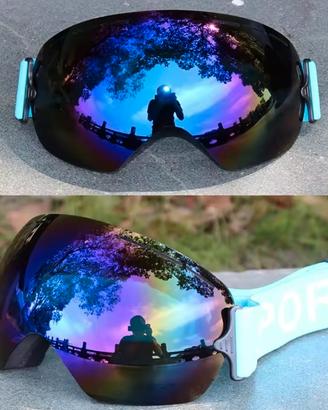 occhiali da neve per sci o snowboard 