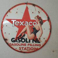 TARGA DECORATIVA IN METALLO TEXACO