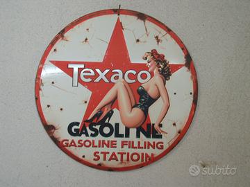 TARGA DECORATIVA IN METALLO TEXACO