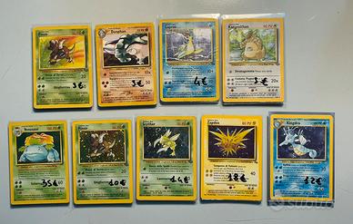 Carte Pokemon vintage rare e olografiche