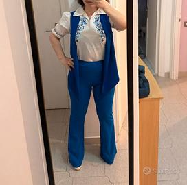 Set vintage 3 pezzi pantalone+ gilet + blusa  S/M