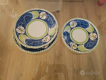 servizio piatti  da 8  ceramica Vietri
