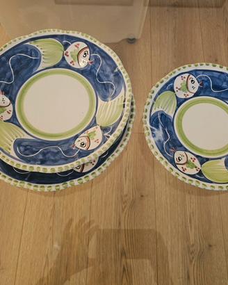 servizio piatti  da 8  ceramica Vietri