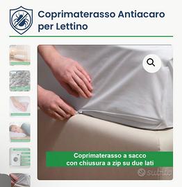 COPRIMATERASSO PER LETTINO (60X130X12) ANTIACARO