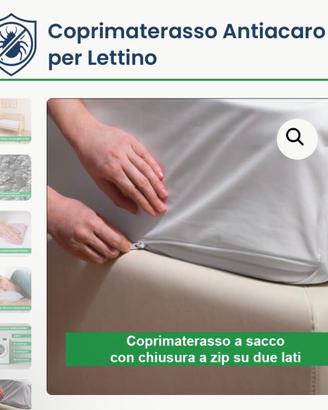 COPRIMATERASSO PER LETTINO (60X130X12) ANTIACARO