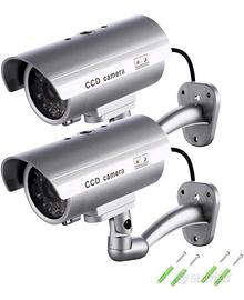 2 Telecamere Di Sorveglianza Finte Da Esterno