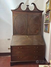 Bureau Bookcase in Mogano risalante primi 800