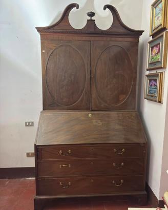 Bureau Bookcase in Mogano risalante primi 800