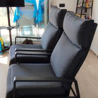 2 poltrone per giardino terrazzo