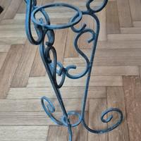 PORTAVASO-FIORIERA-IN FERRO BATTUTO ARTIGIANALE