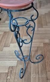 PORTAVASO-FIORIERA-IN FERRO BATTUTO ARTIGIANALE