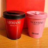 Set bicchieri originali Armani Beauty e Valentino