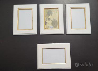 n.4 Cornici in legno shabby chic, portafoto 10x15