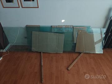Vetrata divisoria modulare  10mm  7,5 m e montanti