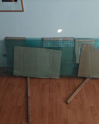 Vetrata divisoria modulare  10mm  7,5 m e montanti