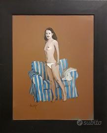 Mio vecchio dipinto a olio su tavola, realizzato n