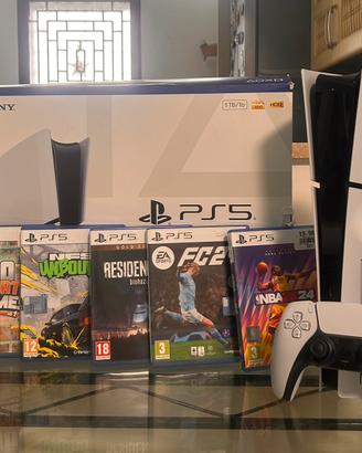 PlayStation 5 Disc Edition 1TB SSD + 5 giochi