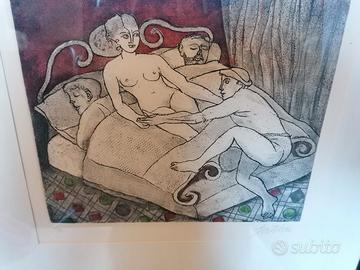 Acquaforte, quadro ,opera di Franco Gentilini