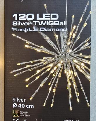 Sfera Luminosa Twig Ball Ø 40 cm 120 Led-Flashled 