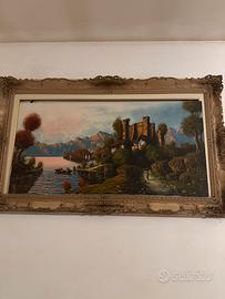 G. Donatello paesaggio olio su tela 120x60 CERT.