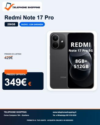 Xiaomi Redmi Note 17 Pro 6/256GB Nuovo