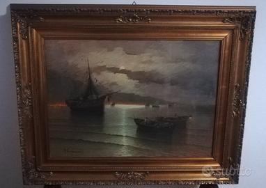 MARIO COLUCCI - Quadro - Barche a riva