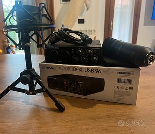Set Audio Box Usb96 Presonus con Mic The T Bone