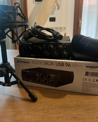 Set Audio Box Usb96 Presonus con Mic The T Bone
