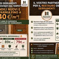Restauro serramenti in legno da 79/m2