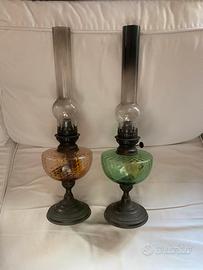 Lucerne  a petrolio con serbatoio in vetro