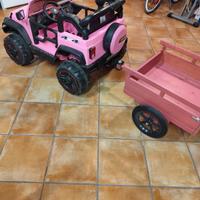 macchinetta elettrica con rimorchio 