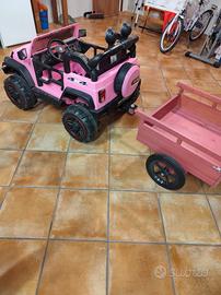 macchinetta elettrica con rimorchio 