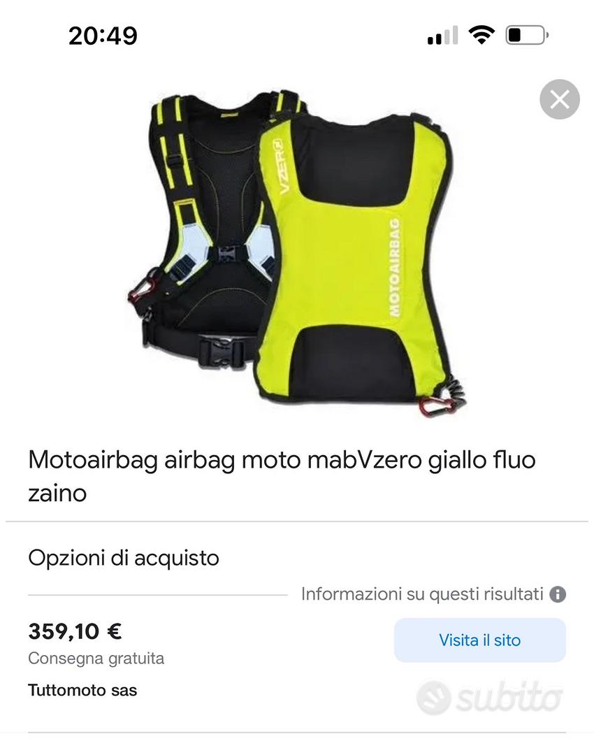 Motoairbag airbag moto mabVzero giallo fluo zaino - Accessori Moto