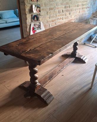 Tavolo legno massello antico