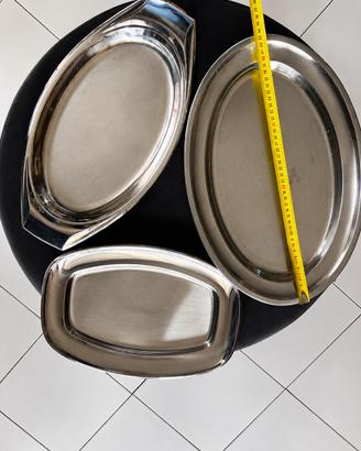Vassoi da portata in acciaio inox – Alessi e AMC
