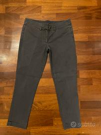 Pantaloni da donna Stile Benetton grigio-blu