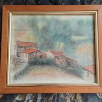quadro Paesaggio, carboncino 