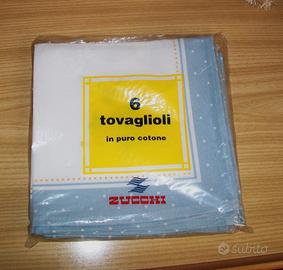 Set 6 tovaglioli in cotone Zucchi NUOVI